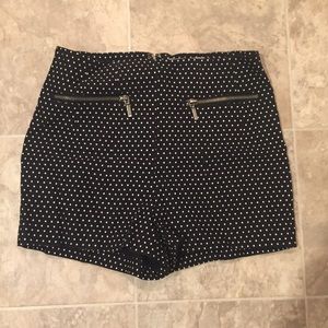 High waisted polka dot shorts